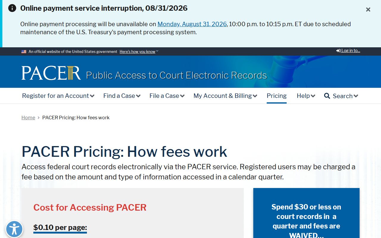 Jones County court docket users distinguishing PACER federal record access from state court records