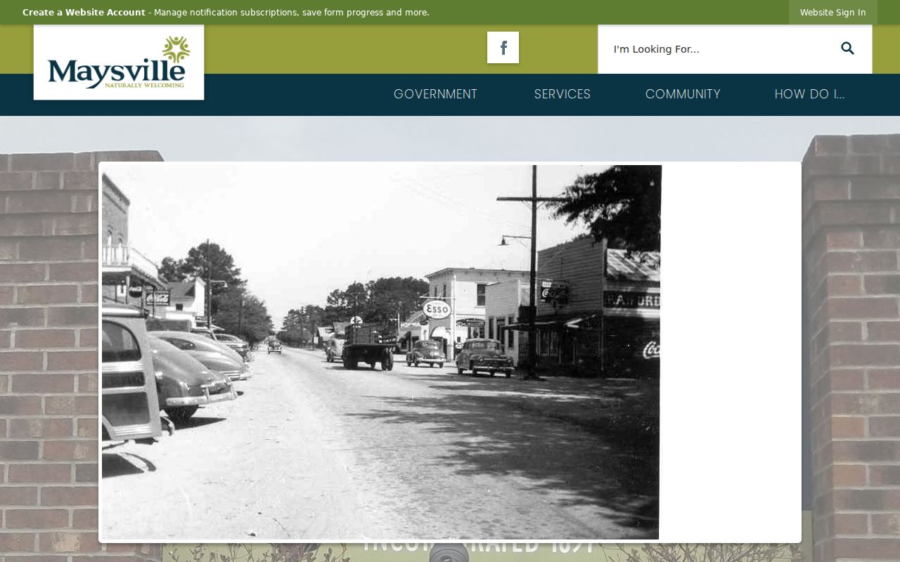 Jones County Maysville court records context from the official Town of Maysville service page